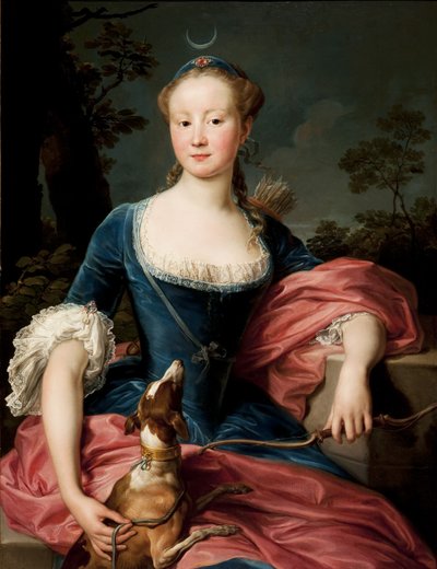 Porträt einer Dame als Diana die Jägerin von Pompeo Batoni